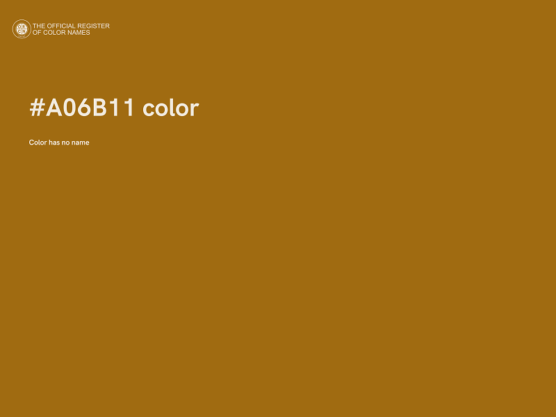 #A06B11 color image