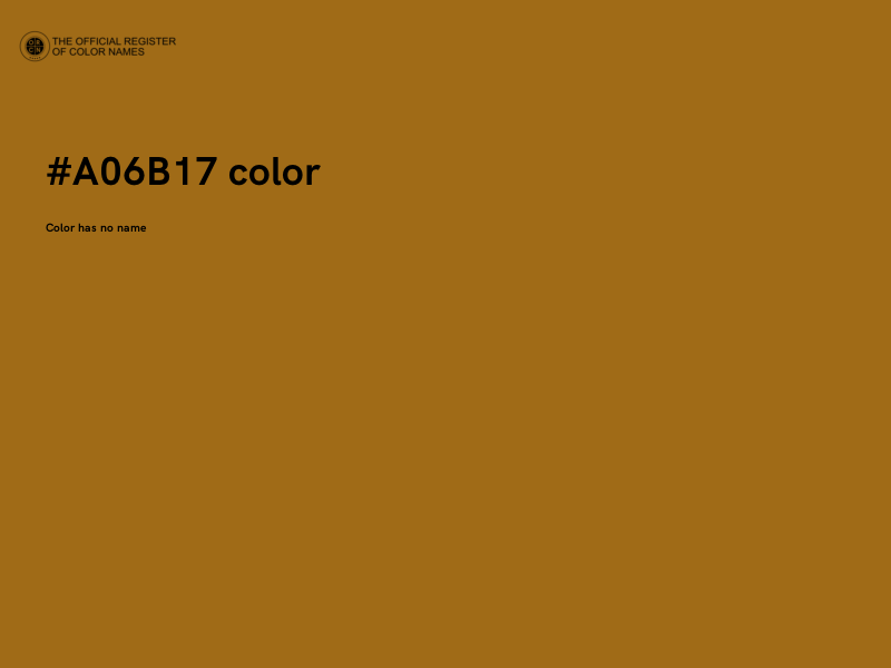 #A06B17 color image