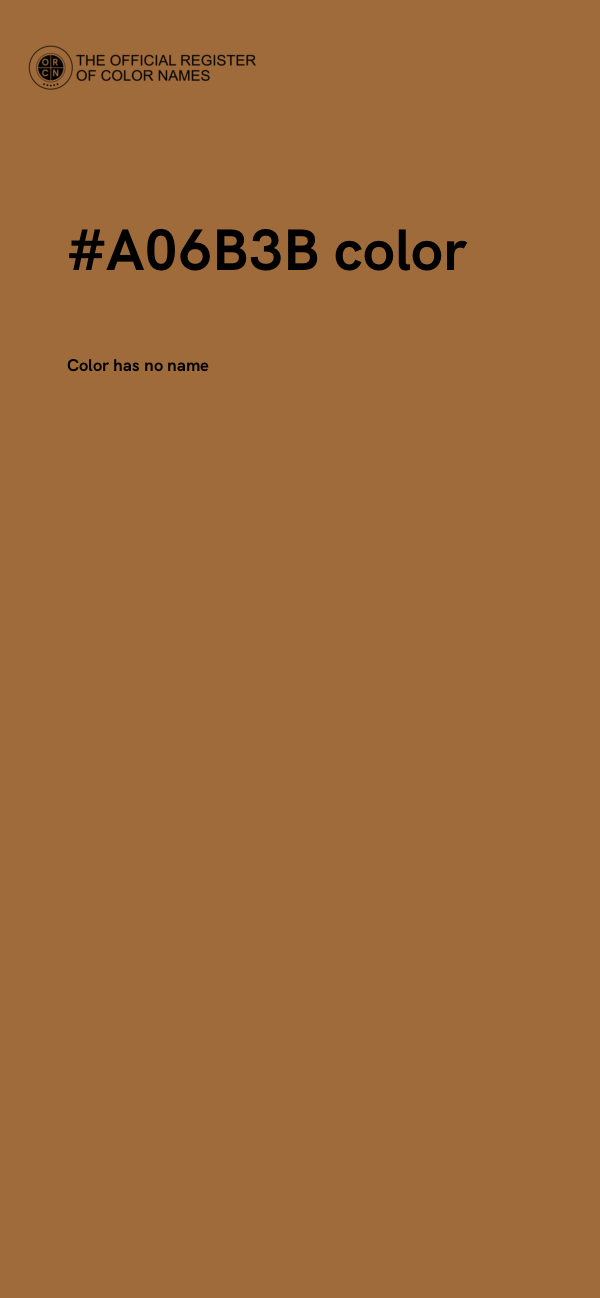 #A06B3B color image