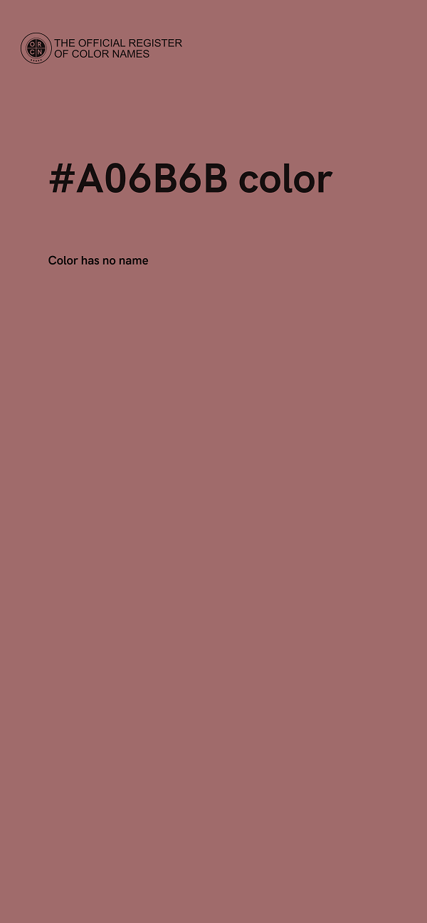 #A06B6B color image