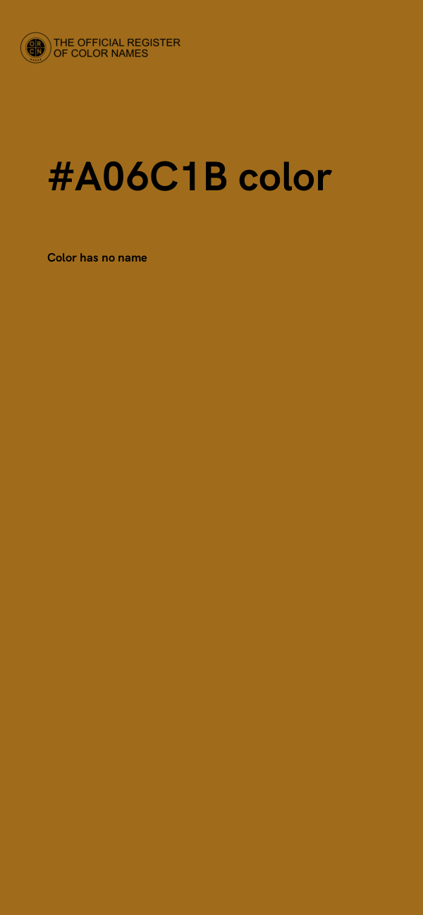 #A06C1B color image