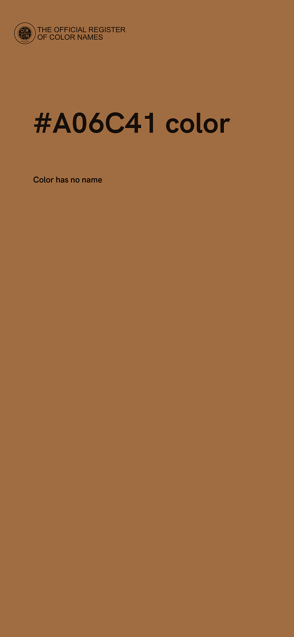 #A06C41 color image