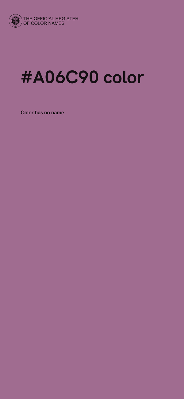 #A06C90 color image