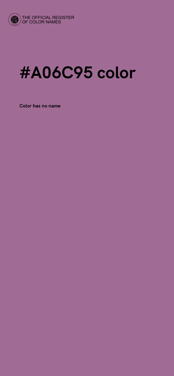 #A06C95 color image