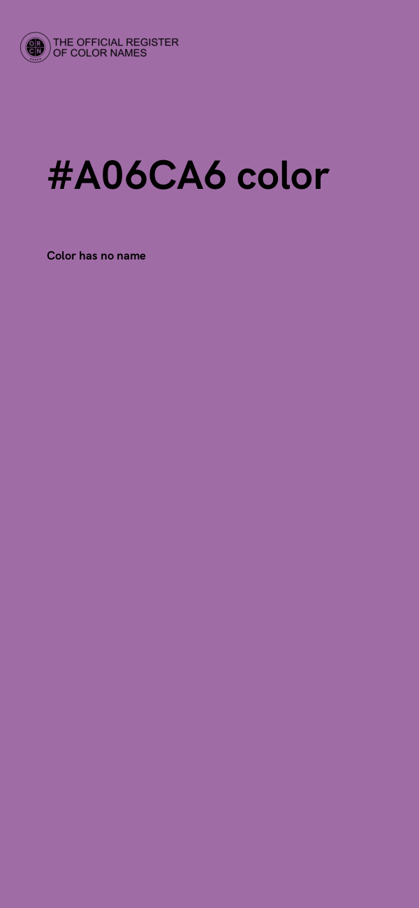 #A06CA6 color image