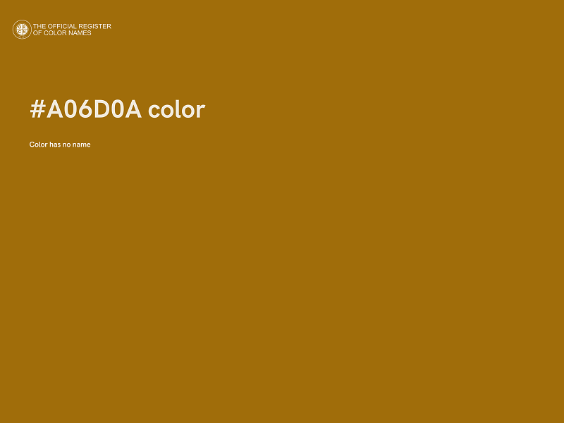 #A06D0A color image