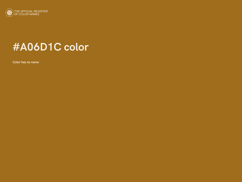 #A06D1C color image