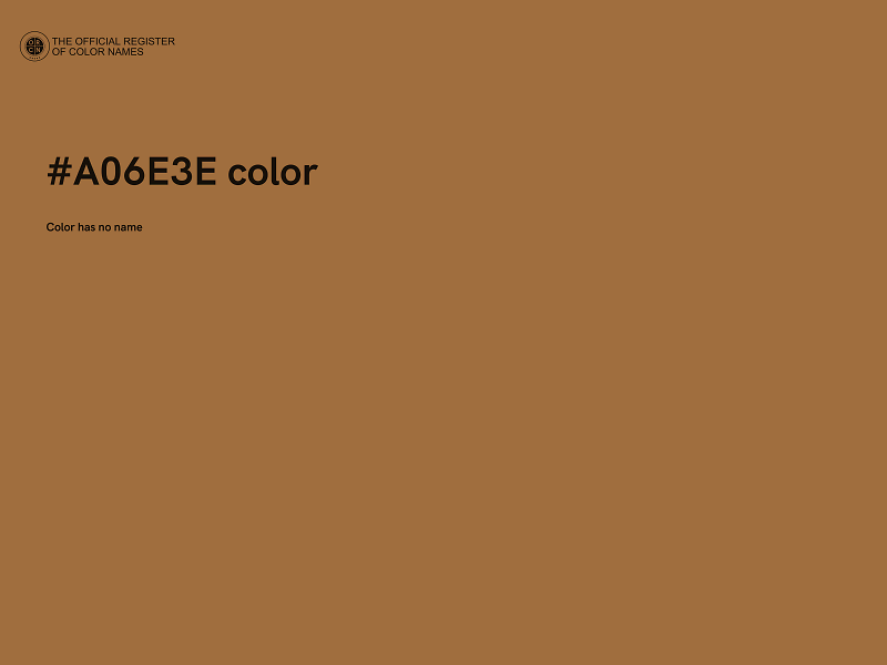 #A06E3E color image