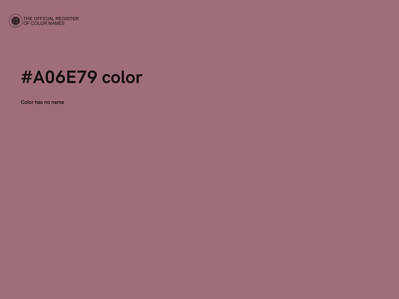 #A06E79 color image