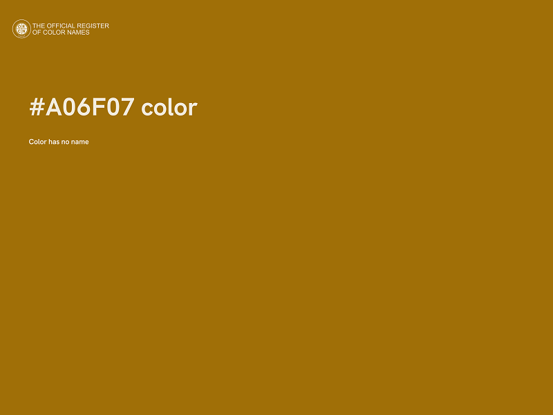 #A06F07 color image
