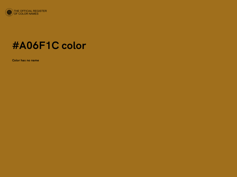 #A06F1C color image
