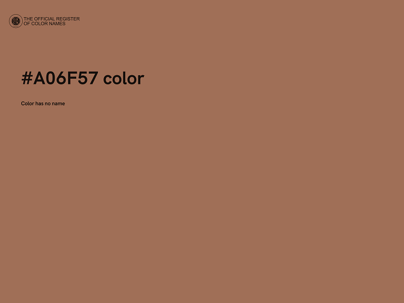 #A06F57 color image