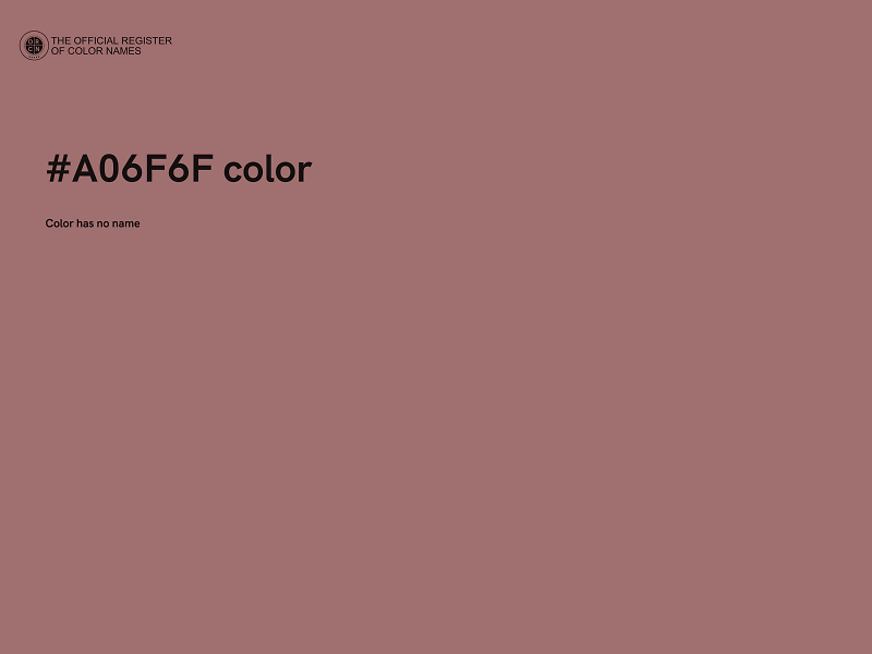 #A06F6F color image