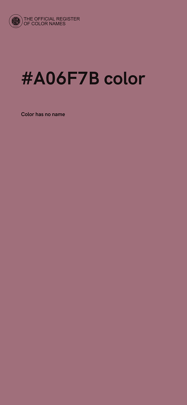 #A06F7B color image