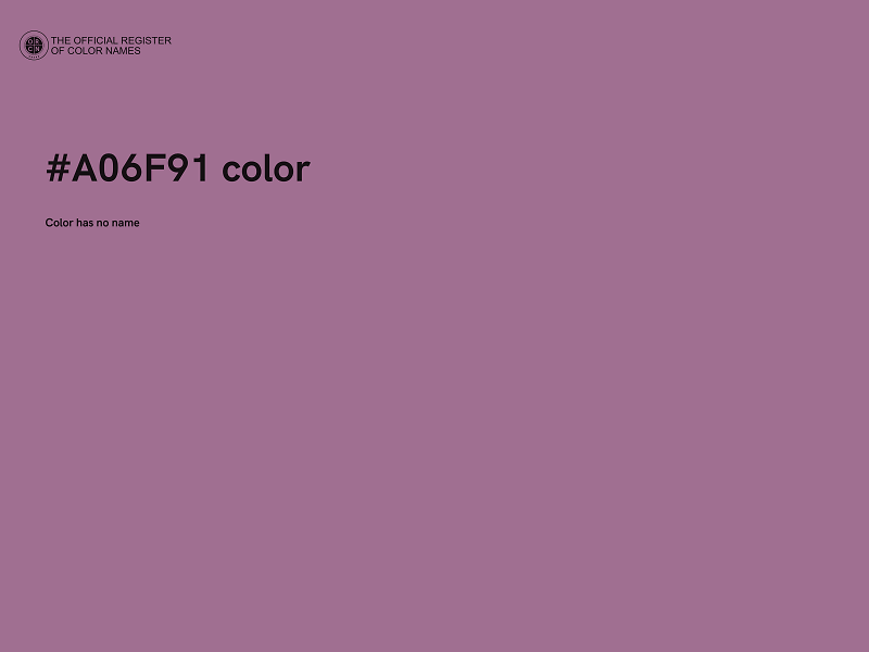 #A06F91 color image