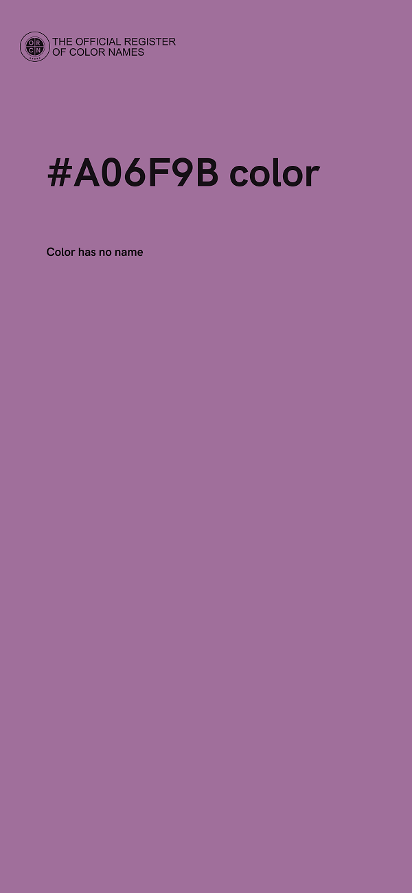 #A06F9B color image