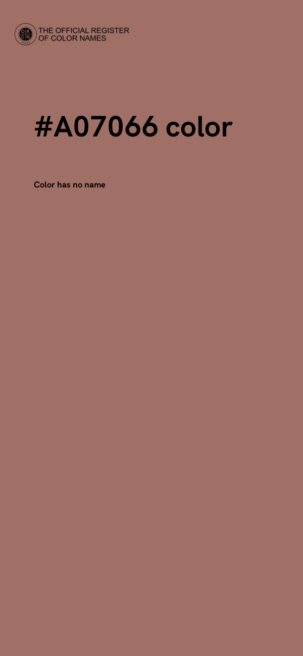 #A07066 color image