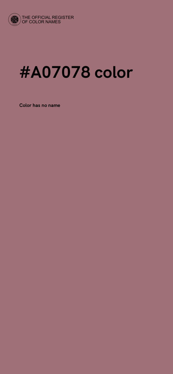 #A07078 color image