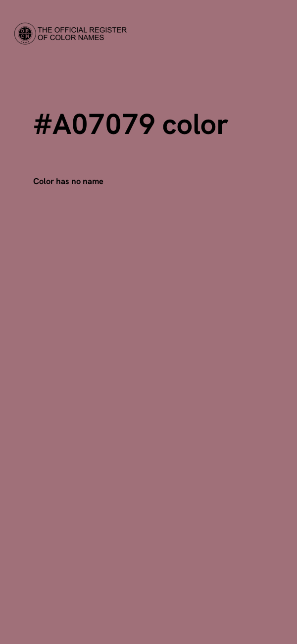 #A07079 color image