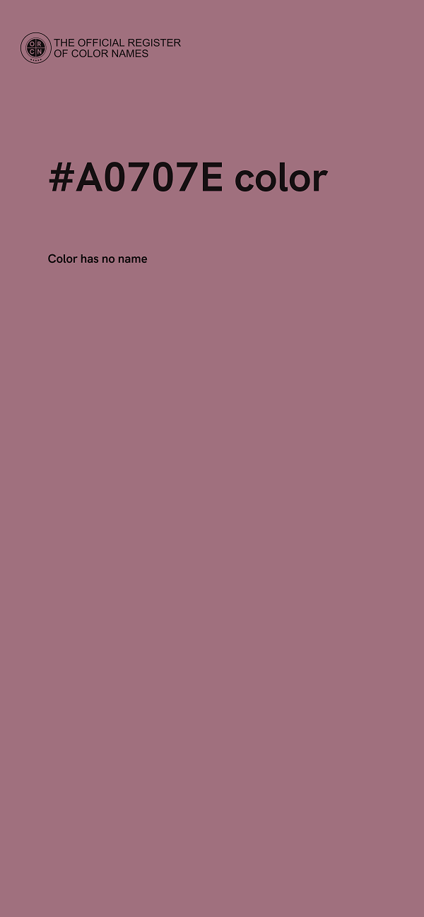 #A0707E color image