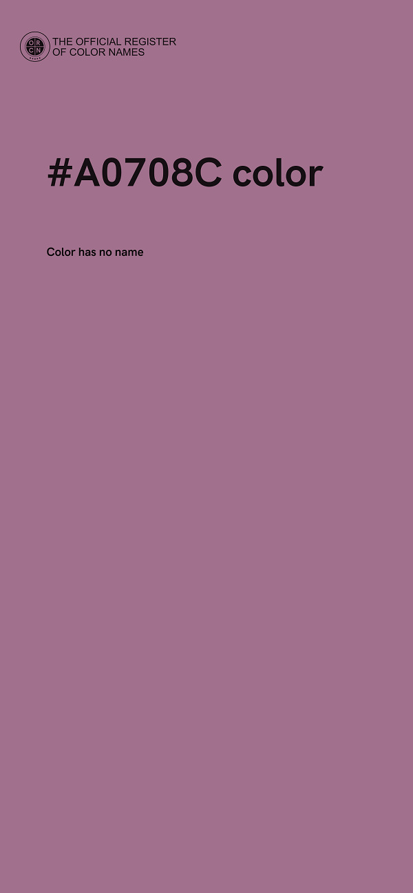 #A0708C color image