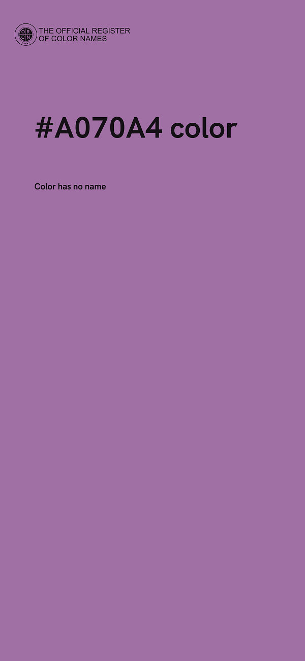 #A070A4 color image