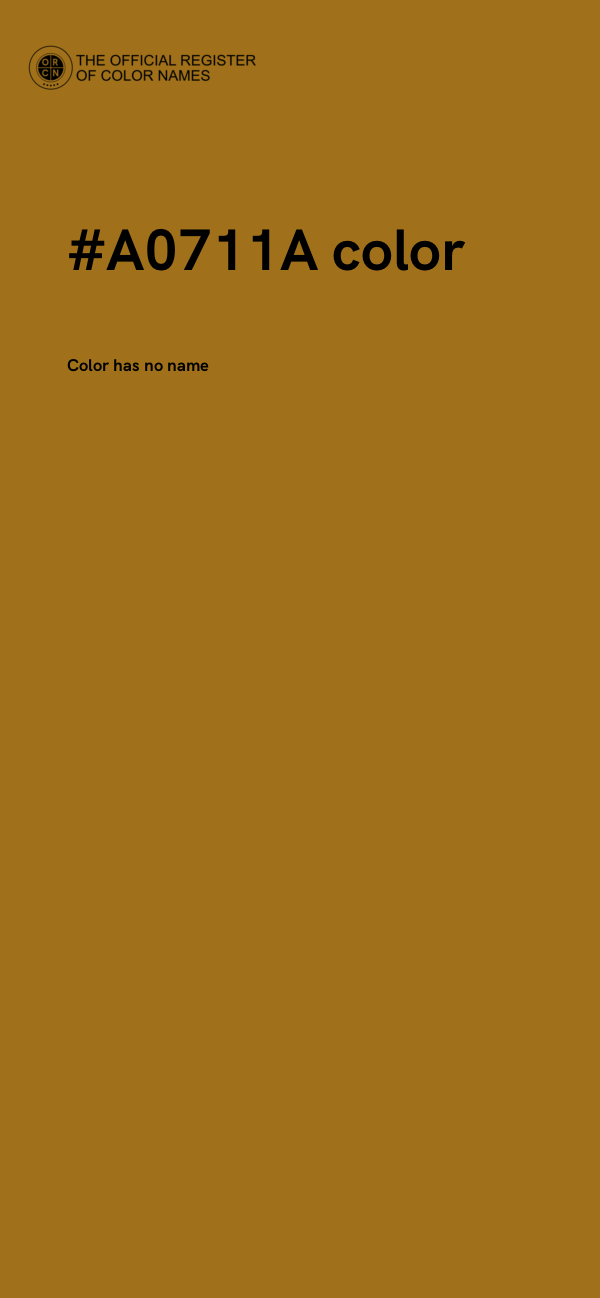 #A0711A color image