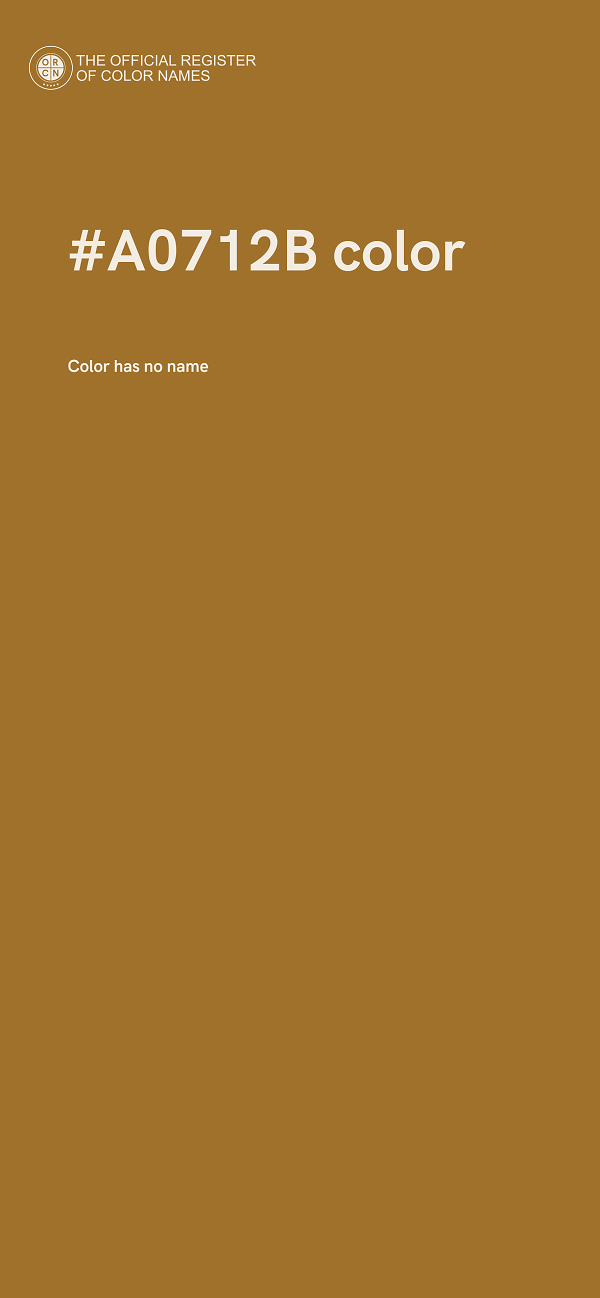 #A0712B color image