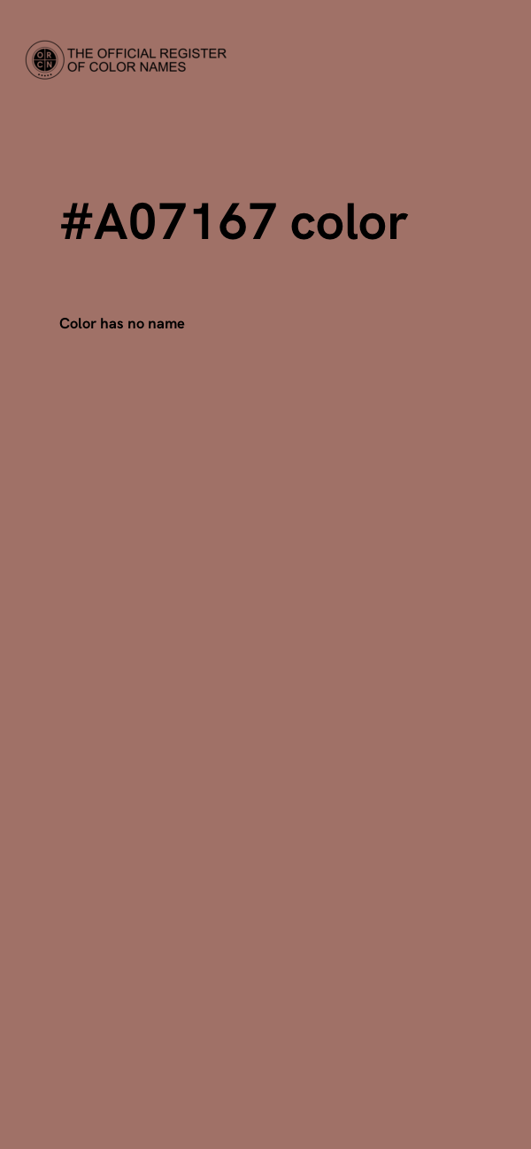 #A07167 color image