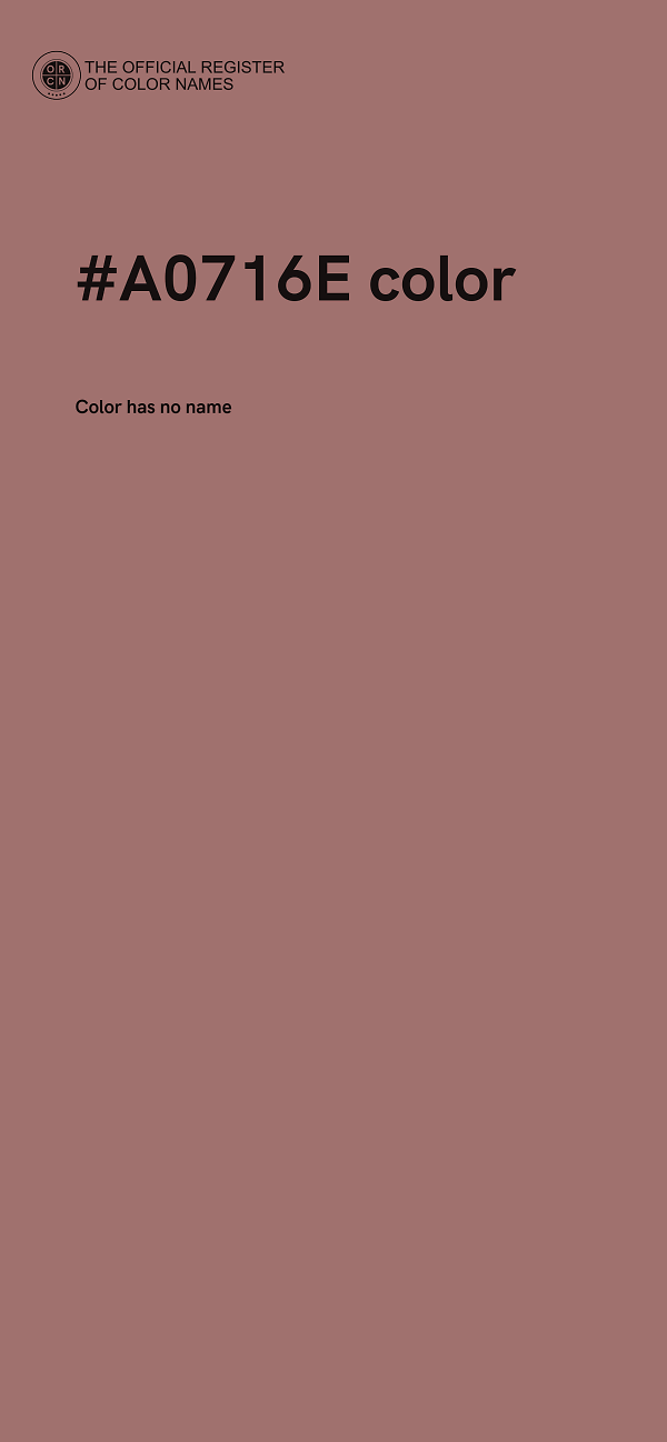 #A0716E color image