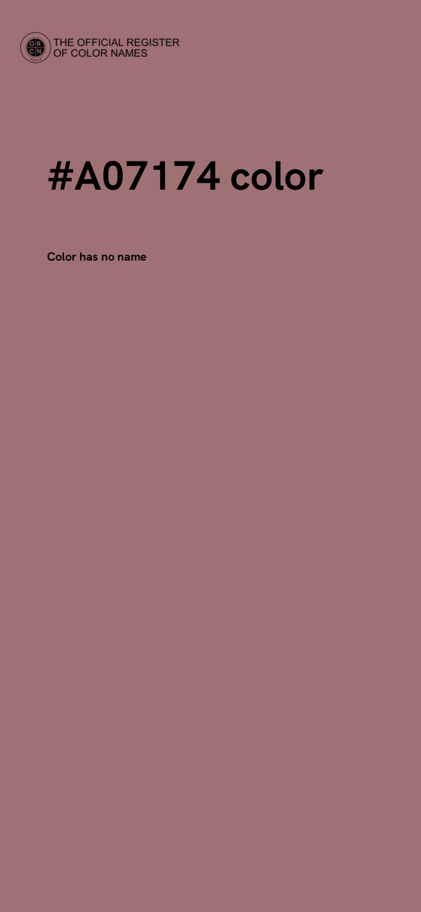 #A07174 color image