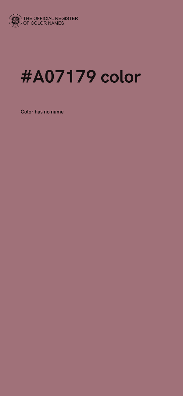#A07179 color image