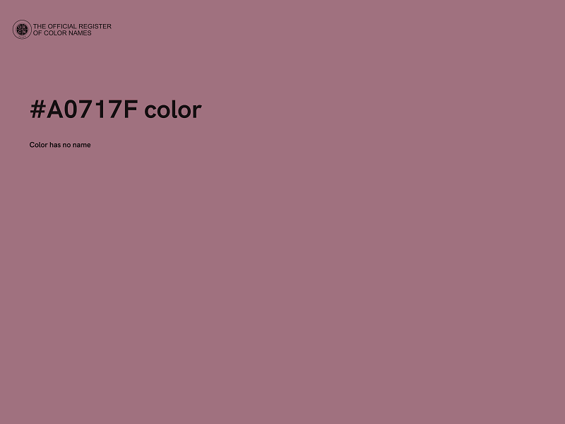 #A0717F color image