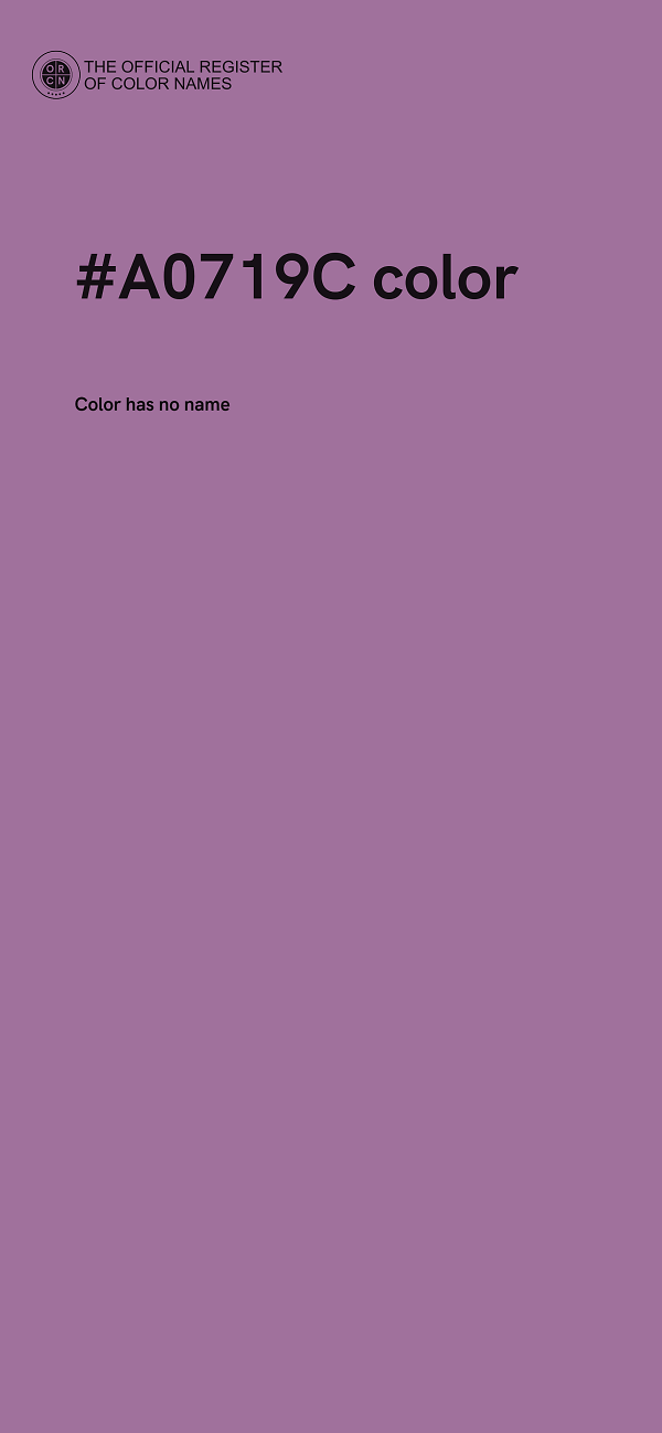 #A0719C color image