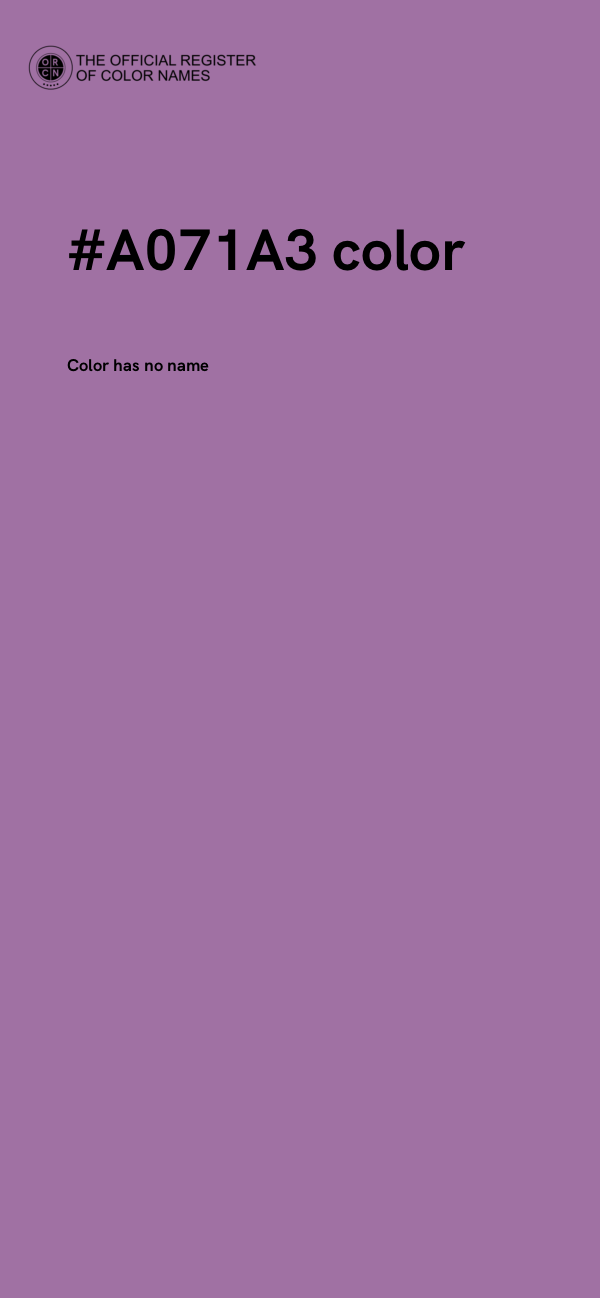 #A071A3 color image