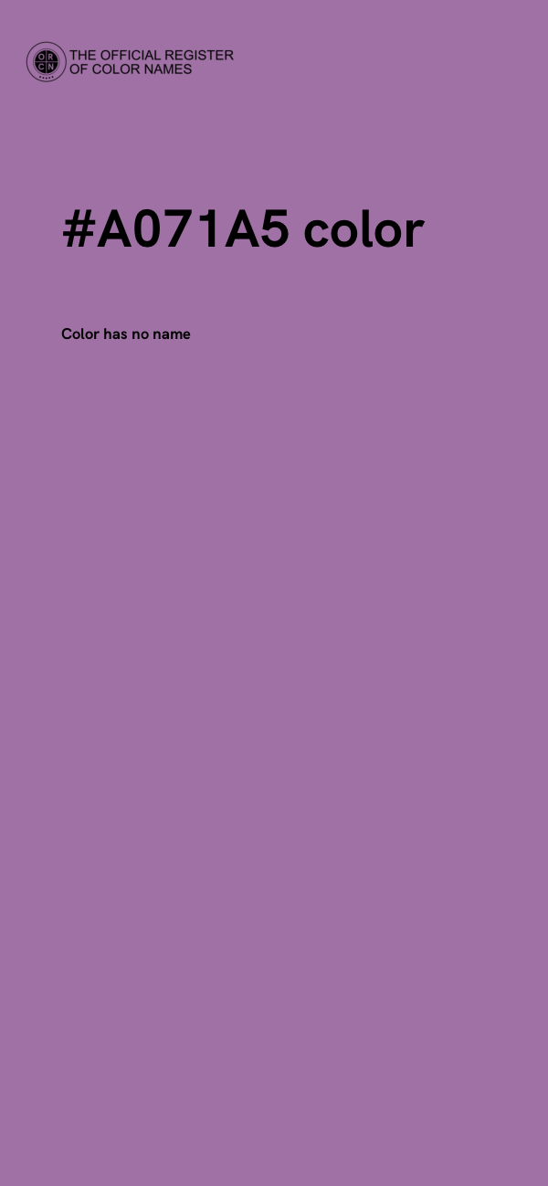#A071A5 color image