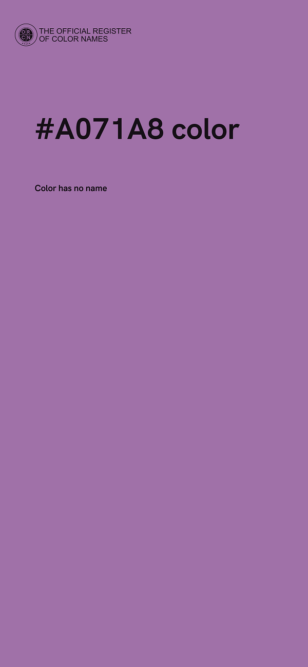 #A071A8 color image