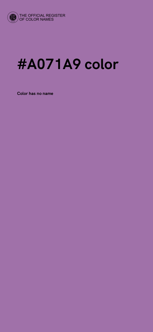 #A071A9 color image