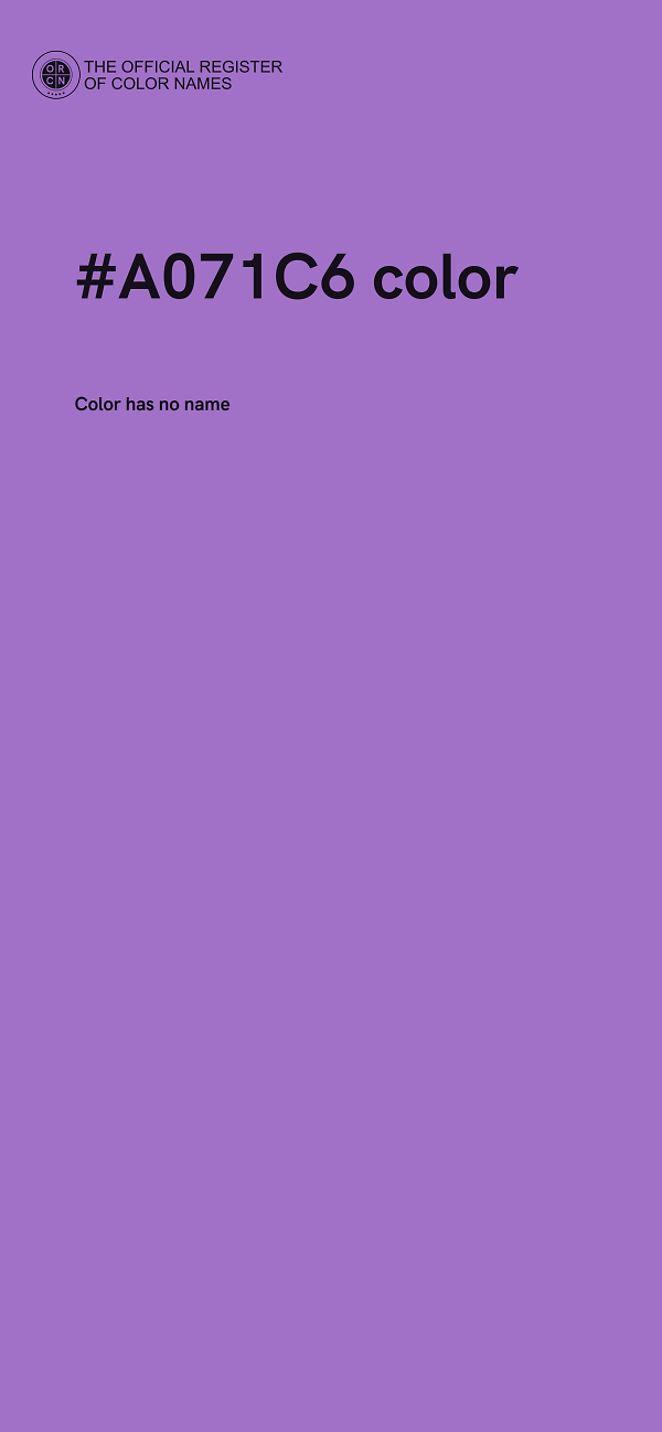 #A071C6 color image