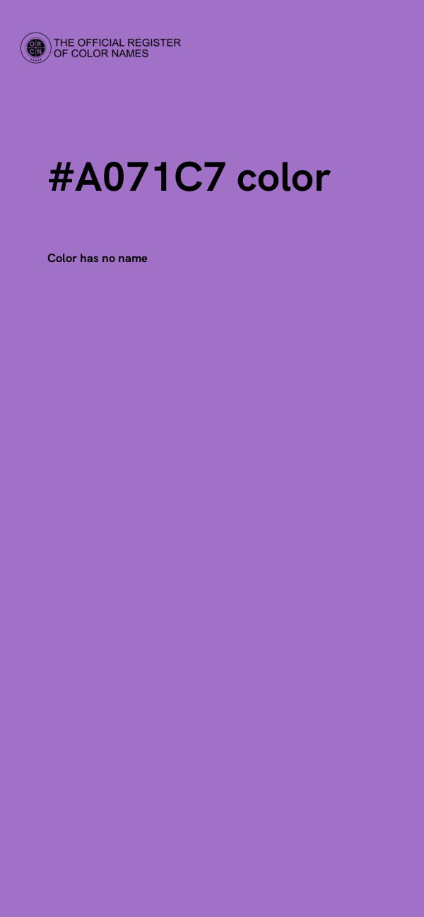 #A071C7 color image