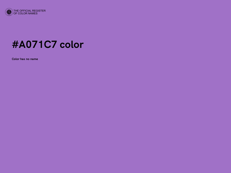 #A071C7 color image