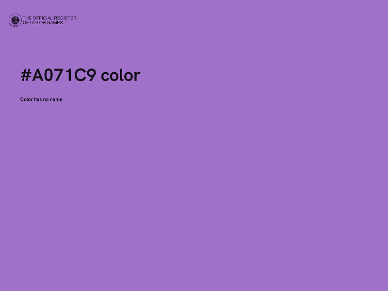 #A071C9 color image