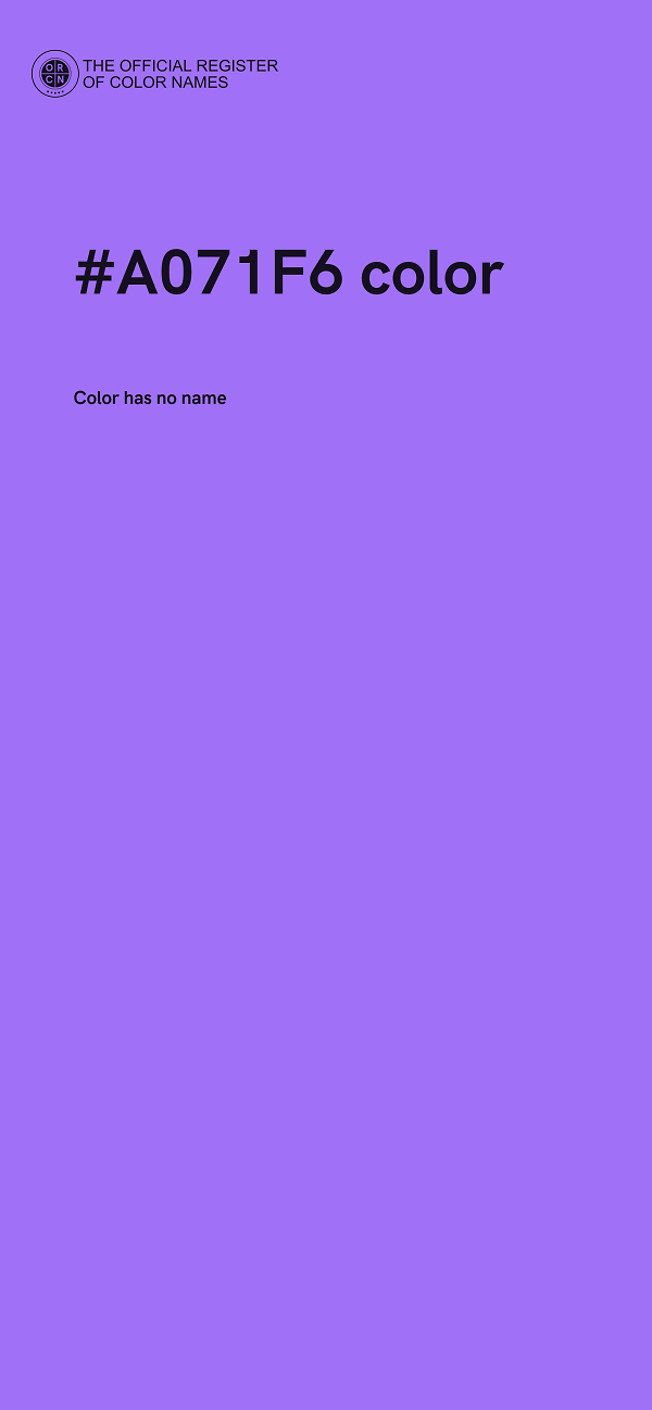 #A071F6 color image