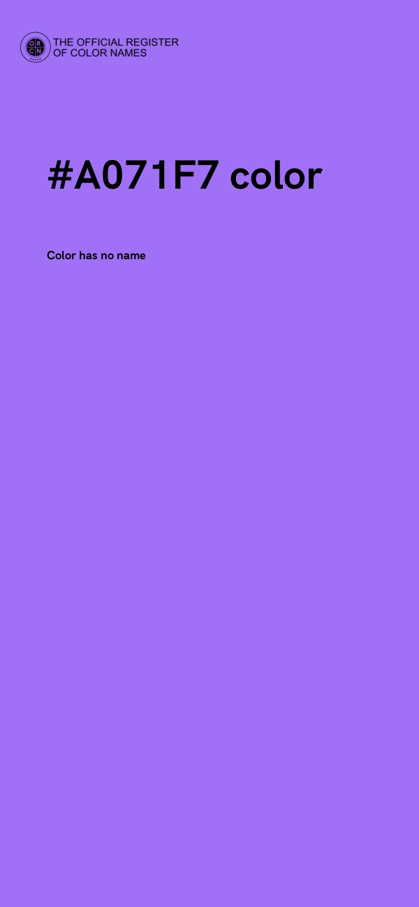 #A071F7 color image
