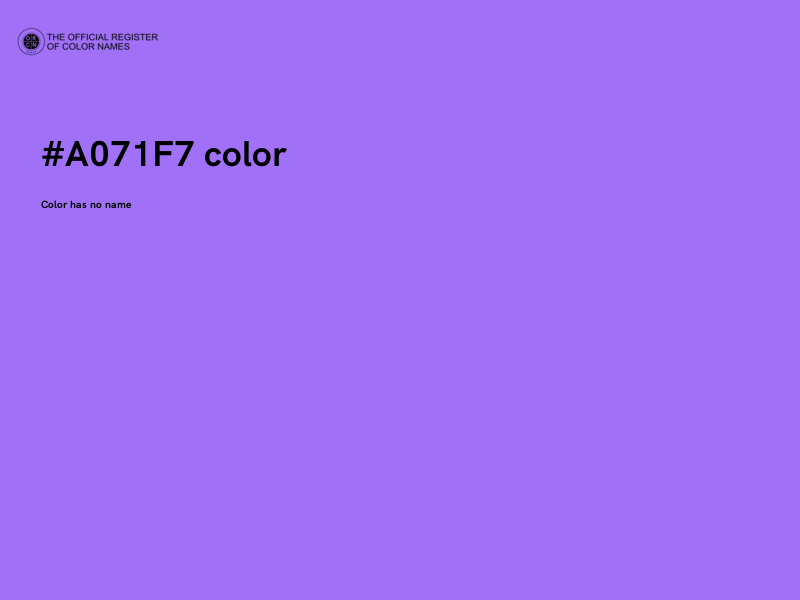 #A071F7 color image