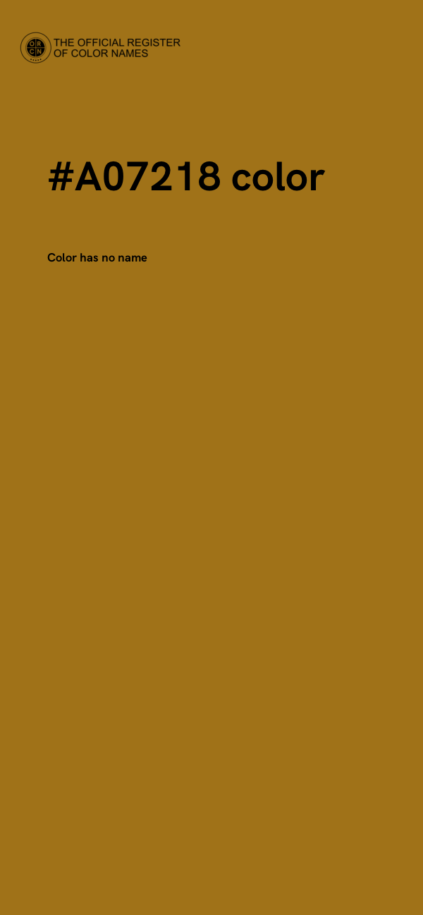 #A07218 color image
