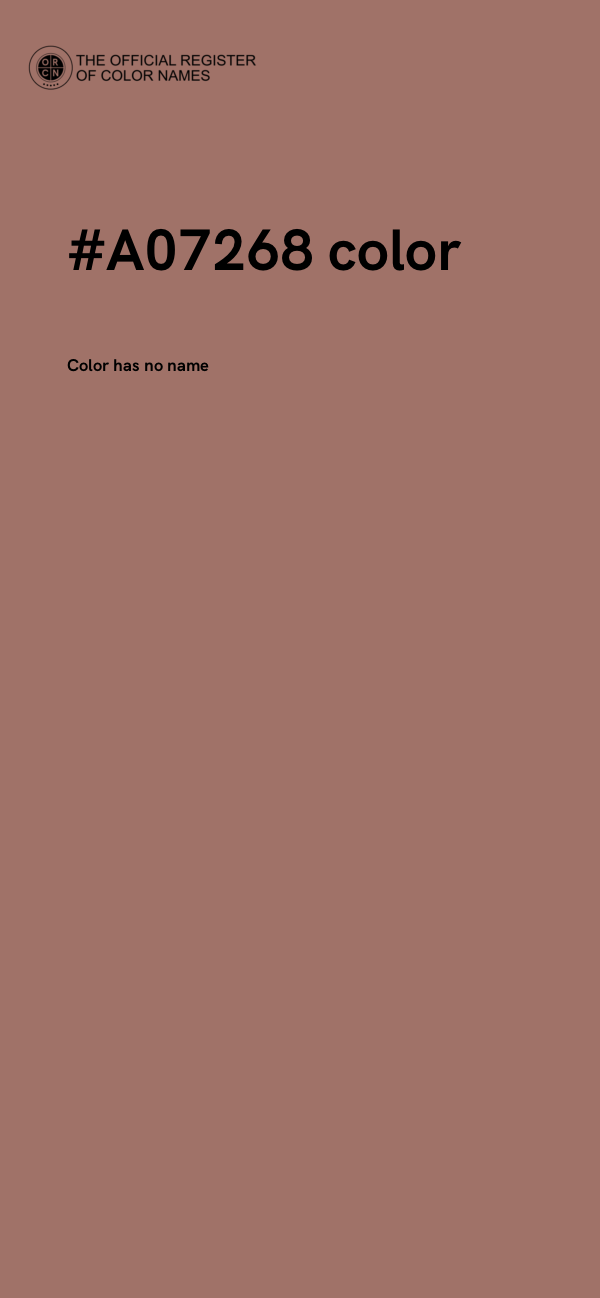#A07268 color image