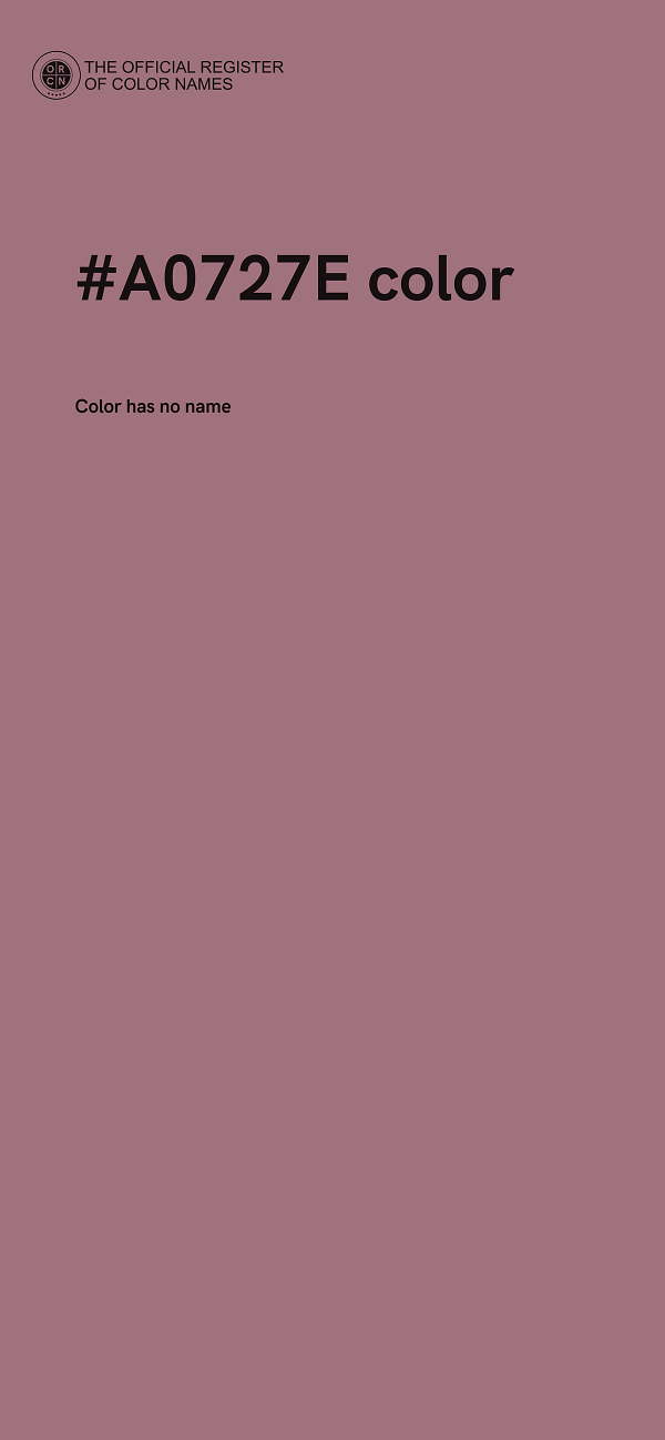 #A0727E color image