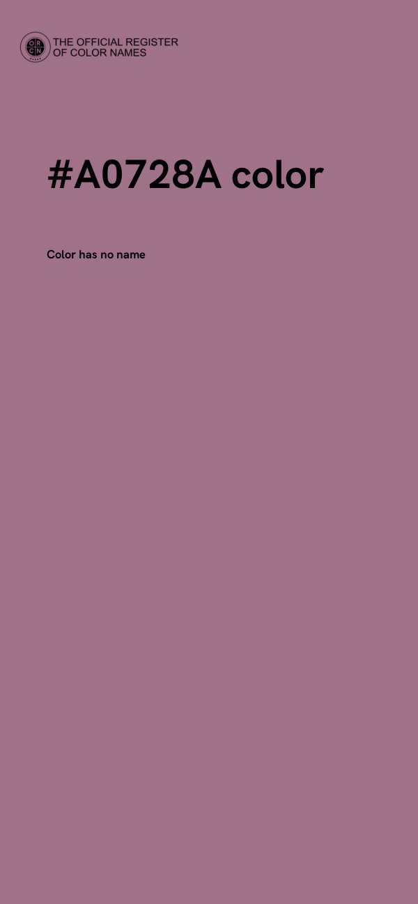 #A0728A color image