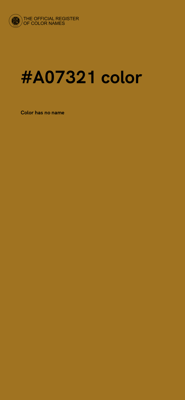 #A07321 color image